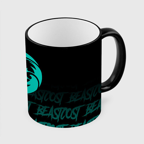Кружка цветная Beastcoast / 3D-Черный кант – фото 1