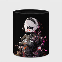 Кружка 3D 2b from nier automata, цвет: 3D-белый + черный — фото 2