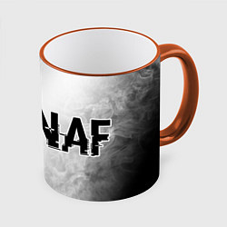 Кружка 3D FNAF glitch на светлом фоне по-горизонтали, цвет: 3D-оранжевый кант