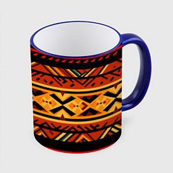 Кружка цветная Узор в этническом стиле масаев