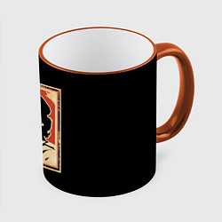 Кружка 3D Команданте Че Гевара, цвет: 3D-оранжевый кант