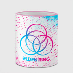 Кружка 3D Elden Ring neon gradient style, цвет: 3D-розовый кант — фото 2