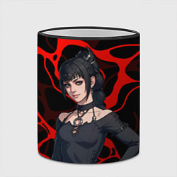 Кружка 3D Шэдоухарт - красные разводы, цвет: 3D-черный кант — фото 2