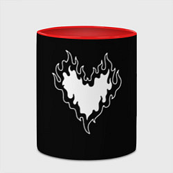 Кружка 3D Burning heart, цвет: 3D-белый + красный — фото 2