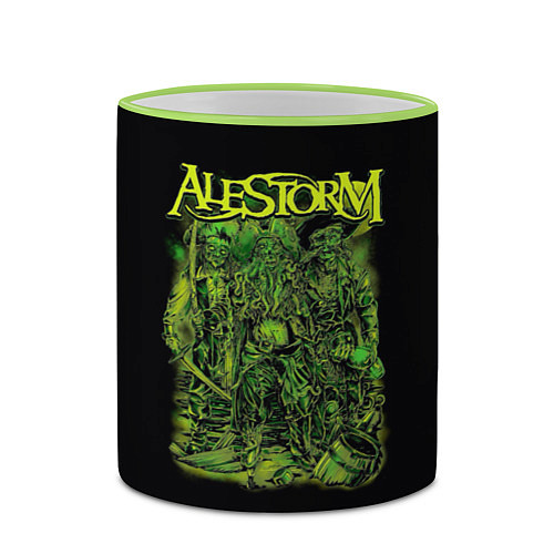 Кружка цветная Alestorm Pirates green / 3D-Светло-зеленый кант – фото 2