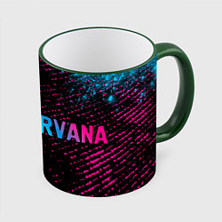 Кружка 3D Nirvana - neon gradient по-горизонтали, цвет: 3D-зеленый кант