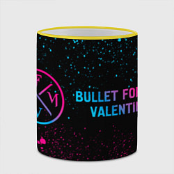 Кружка 3D Bullet For My Valentine - neon gradient по-горизон, цвет: 3D-желтый кант — фото 2