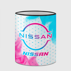 Кружка 3D Nissan neon gradient style, цвет: 3D-черный кант — фото 2