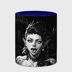 Кружка 3D Карлах ахегао - Baldurs gate 3, цвет: 3D-белый + синий — фото 2