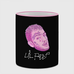 Кружка 3D Lil Peep rip 21, цвет: 3D-розовый кант — фото 2