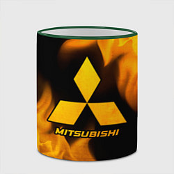 Кружка 3D Mitsubishi - gold gradient, цвет: 3D-зеленый кант — фото 2