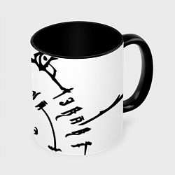 Кружка цветная Астарион - знак на спине чб