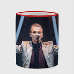 Кружка 3D Depeche Mode - Dave Gahan stage memento mori, цвет: 3D-красный кант — фото 2