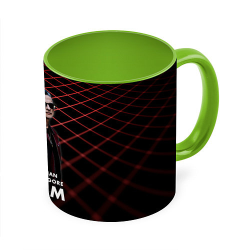 Кружка цветная Depeche Mode - Dave Martin memento mori tour / 3D-Белый + светло-зеленый – фото 1