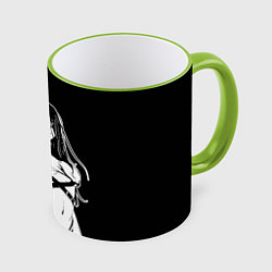 Кружка цветная Унохана на черном фоне