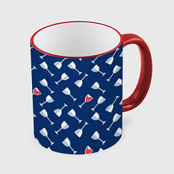 Кружка цветная Бокальчик винишка