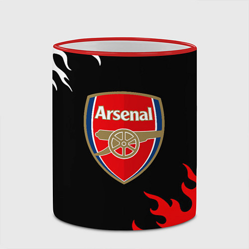 Кружка цветная Arsenal fc flame / 3D-Красный кант – фото 2