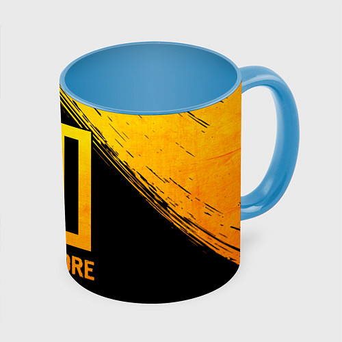 Кружка цветная Paramore - gold gradient / 3D-Белый + небесно-голубой – фото 1