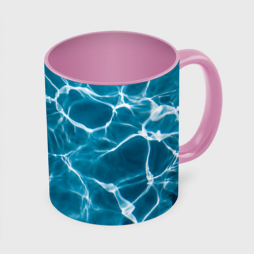 Кружка цветная Кристально чистая вода / 3D-Белый + розовый – фото 1