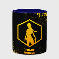 Кружка 3D Tomb Raider - gold gradient, цвет: 3D-белый + синий — фото 2