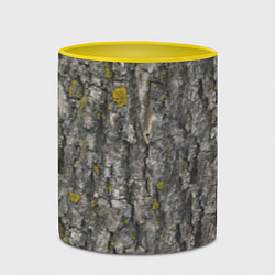 Кружка 3D Узор коры дерева, цвет: 3D-белый + желтый — фото 2