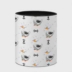 Кружка 3D Гусь и фигуры, цвет: 3D-белый + черный — фото 2