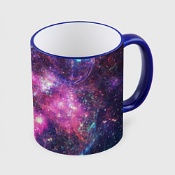 Кружка цветная Пурпурные космические туманности со звездами