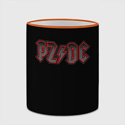 Кружка 3D PZDC - ACDC, цвет: 3D-оранжевый кант — фото 2