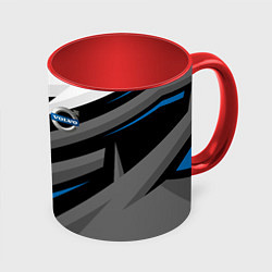 Кружка 3D Volvo - blue sport, цвет: 3D-белый + красный