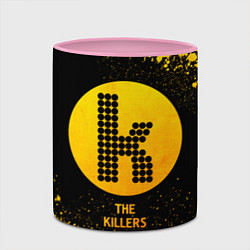 Кружка 3D The Killers - gold gradient, цвет: 3D-белый + розовый — фото 2
