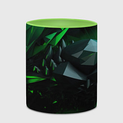 Кружка 3D Гармония зеленого хаоса, цвет: 3D-белый + светло-зеленый — фото 2