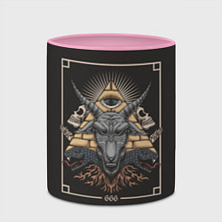 Кружка 3D Бафомет 666, цвет: 3D-белый + розовый — фото 2