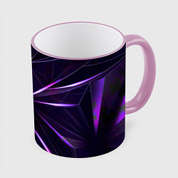 Кружка 3D Фиолетовый хрусталь, цвет: 3D-розовый кант