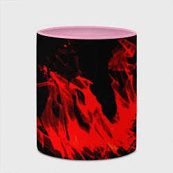 Кружка 3D Красное пламя, цвет: 3D-белый + розовый — фото 2