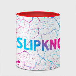 Кружка 3D Slipknot neon gradient style по-горизонтали, цвет: 3D-белый + красный — фото 2