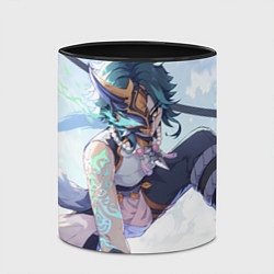 Кружка 3D Genshin Impact Сяо Xiao Mask, цвет: 3D-белый + черный — фото 2