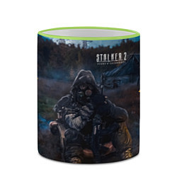 Кружка 3D STALKER 2 на привале, цвет: 3D-светло-зеленый кант — фото 2
