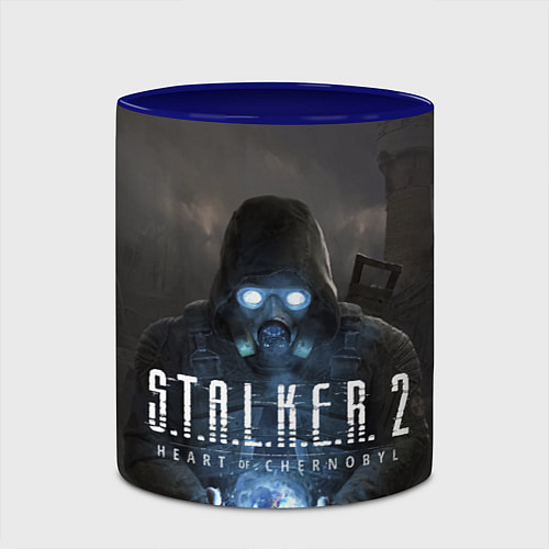 Кружка цветная STALKER 2 одиночка с артефактом / 3D-Белый + синий – фото 2