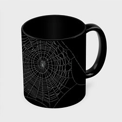Кружка 3D Spider паутина, цвет: 3D-белый + черный