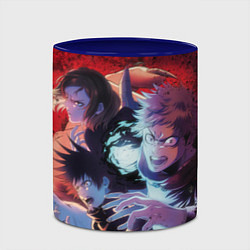 Кружка 3D Магическая битва - Итадори Юдзи, цвет: 3D-белый + синий — фото 2