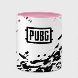 Кружка 3D PUBG black color splash game, цвет: 3D-белый + розовый — фото 2