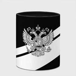 Кружка 3D Россия спорт полосы герб, цвет: 3D-белый + черный — фото 2