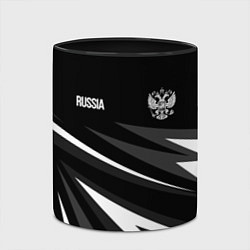 Кружка 3D Russia - black and white geometry, цвет: 3D-белый + черный — фото 2