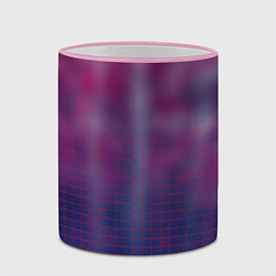 Кружка 3D Клетчатый паттерн, цвет: 3D-розовый кант — фото 2