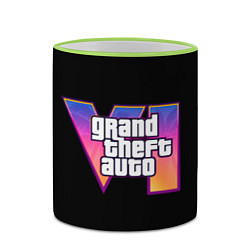 Кружка 3D Grand Theft Auto 6, цвет: 3D-светло-зеленый кант — фото 2