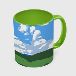 Кружка 3D Новый уродливый свитер от майков, цвет: 3D-белый + светло-зеленый