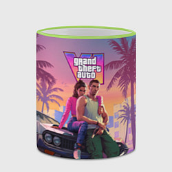 Кружка 3D Главные герои gta 6, цвет: 3D-светло-зеленый кант — фото 2