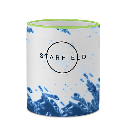 Кружка цветная Starfield blue space / 3D-Светло-зеленый кант – фото 2