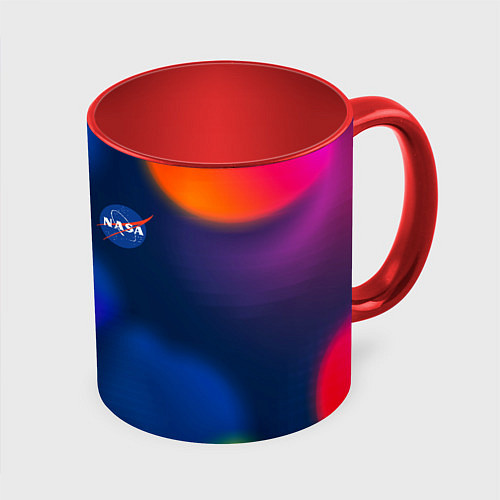 Кружка цветная Nasa gradient sportcolor / 3D-Белый + красный – фото 1