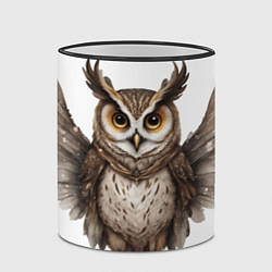 Кружка 3D Совушка с крыльями, цвет: 3D-черный кант — фото 2